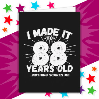 88 Jahre alt Sarcastic Meme Funny 88. Geburtstag Karte
