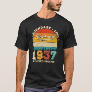 88 Jahre alter Tag 1937 Phantastisches 88. Geburts T-Shirt