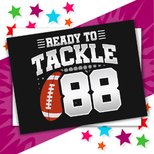 88-jähriger Tackle-Fußball-Party 88. Geburtstag Postkarte