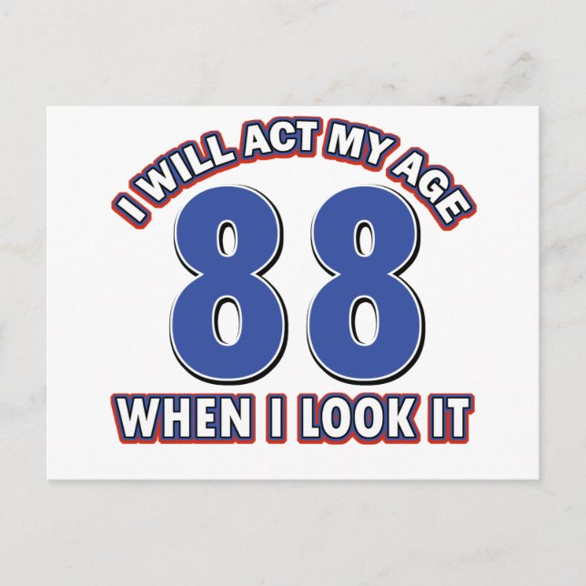 88. Lebensjahr Postkarte (Vorderseite)