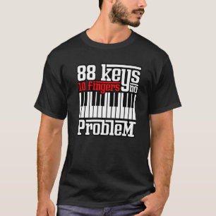 88 Schlüssel 10 Flügel Kein Problem Piano Pianist T-Shirt