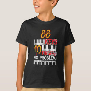 88 Schlüssel 10 Flügel Piano T-Shirt