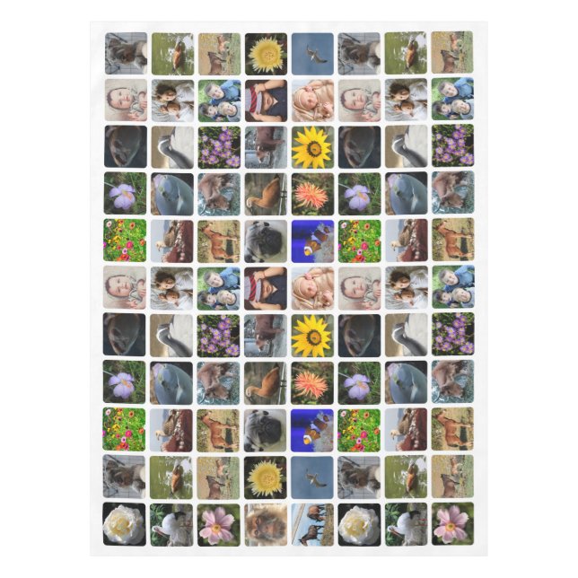 88 verschiedene Bilder hochladen Tischdecke (Vorderseite)