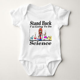 890 "Stand back" - "Do Science Cartoon" Baby Strampler