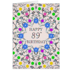 89. Geburtstag Abstrakte Blume