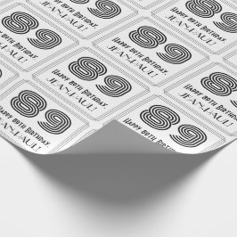 89. Geburtstag: Art Deco Inspiriert Stil "89" + Na Geschenkpapier