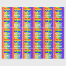 89. Geburtstag: Farbiges, lustiges Regenbogenmuste