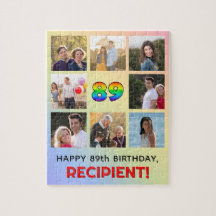 89. Geburtstag: Fun Rainbow #, Individuelle Name &