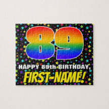 89. Geburtstag — Spaß, farbenfrohe Sternenweltenmu