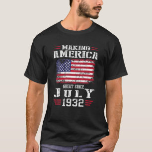 89. Geburtstagsgeschenk Amerika wird seit Juli gro T-Shirt