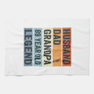 89-jähriger Ehemann Papa Opa Legende Shirt_1 Geschirrtuch