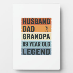 89-jähriger Ehemann Vater Opa Legende T-Shirt_1 Fotoplatte