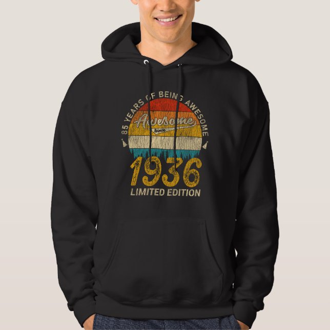 89-jähriger Tag 1936 Phantastisches 89. Geburtstag Hoodie (Vorderseite)