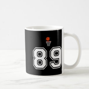 89 Number Basketball Style Vintag White Premium Kaffeetasse