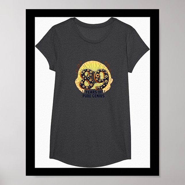 89 Years Of Pure Genius Birthday Gift For Intellec Poster (Vorne)