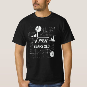 89 Years Old Bday Math Teacher 89th Birthday Gift T-Shirt