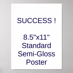 8,5"x11" Standardposter Halbmatt Poster