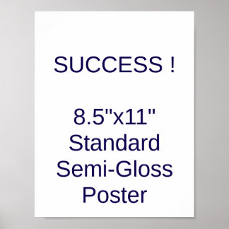 8,5"x11" Standardposter Halbmatt Poster