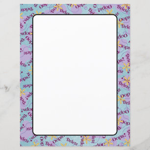 8,5" x 11" Blätter von Papier stationären OOPS! Lö
