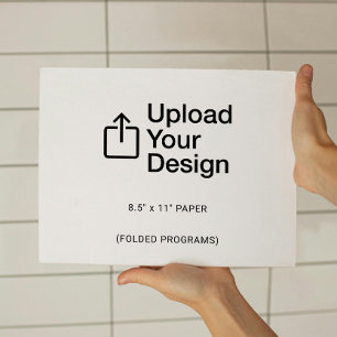 8,5" x 11" Flachblatt - Gefaltete Programme