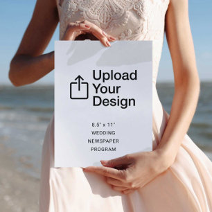 8,5" x 11" Flachblatt - Hochzeitsprogramme