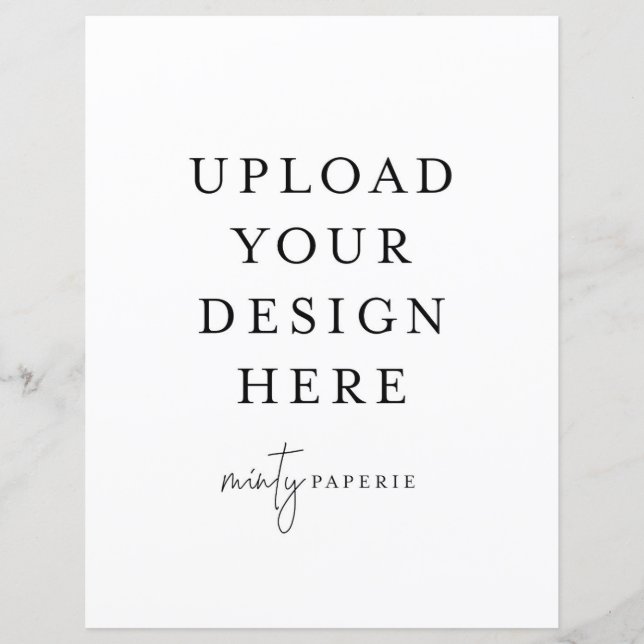 8,5" x 11" Flachblatt - Portrait (Vorderseite)