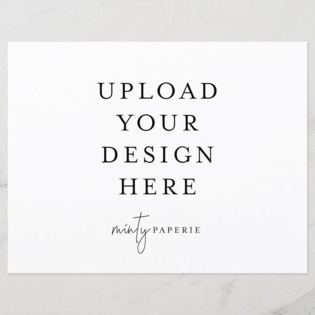 8,5" x 11" Flachblech - Landschaft (Vorderseite)