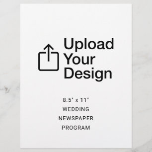 8,5" x 11" Fyer-Blatt - Hochzeitszeitungsprogramme Flyer