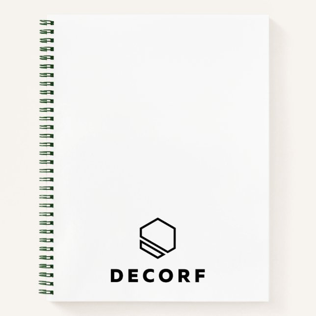 8,5" x 11" Green Spiral Notebook Notizbuch (Vorderseite)