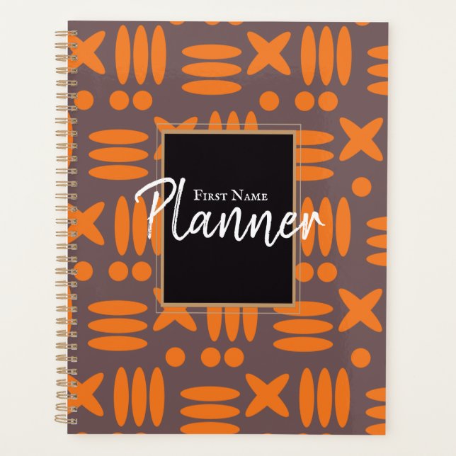 (8,5" x 11"), Hardcover, Black Spiral Planner Planer (Vorderseite)