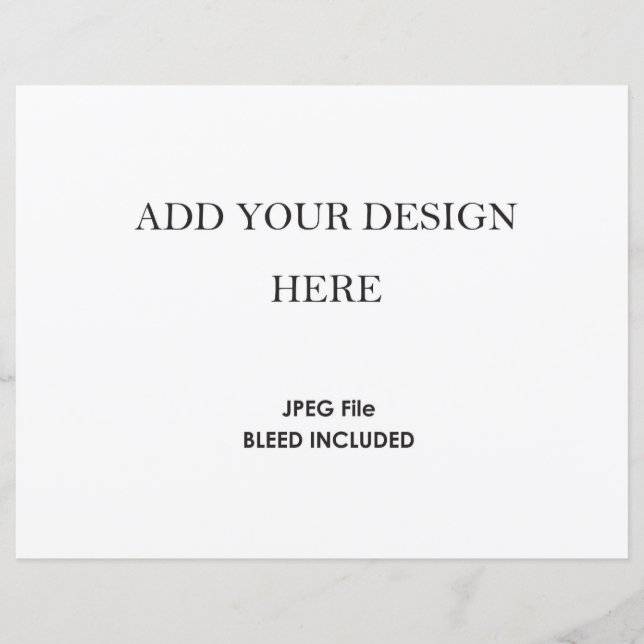 8,5 x 11" Horizontaler Kartenbestand 110 lb (Vorderseite)