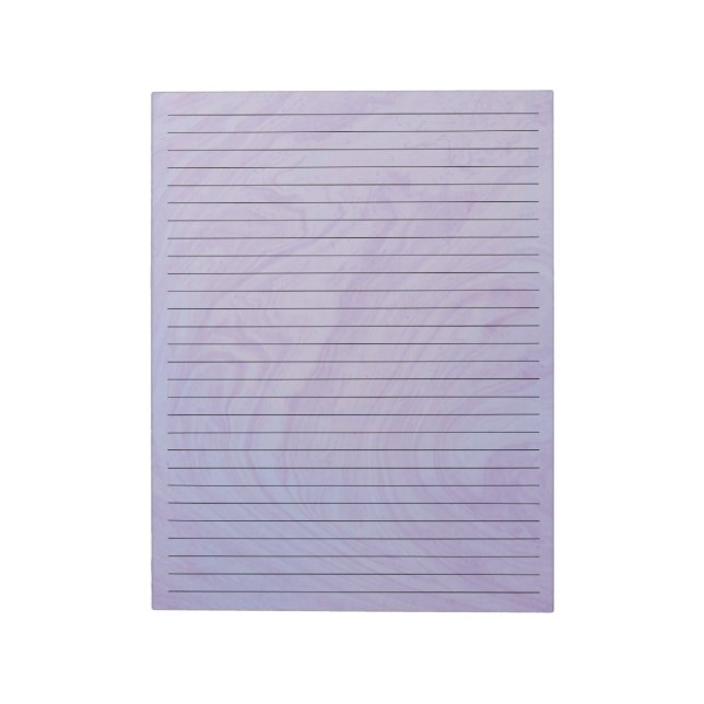 8.5" x 11" Purple Marble Black Lined Wide Ruled Notizblock (Rotiert)