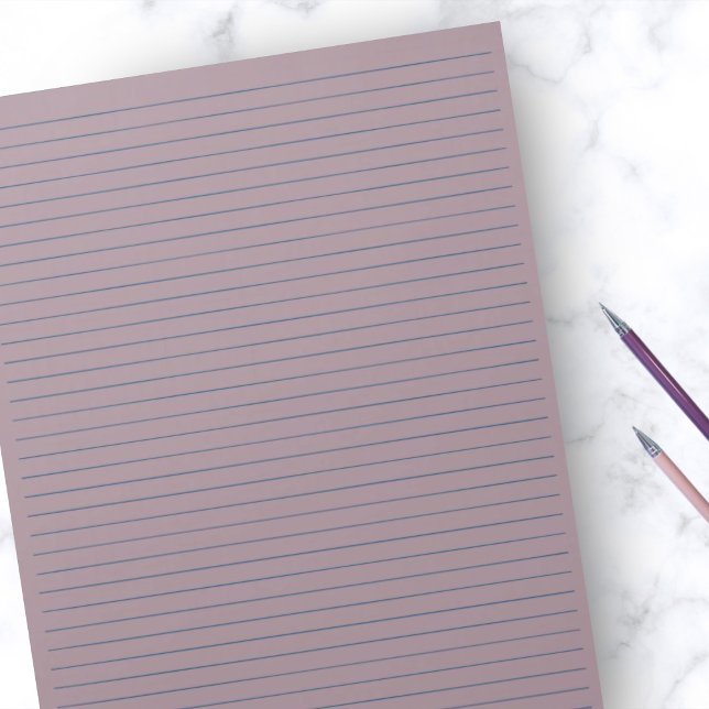 8,5" x 11" Rustikale Mauve Blue Lines Uni Notizblock (Von Creator hochgeladen)
