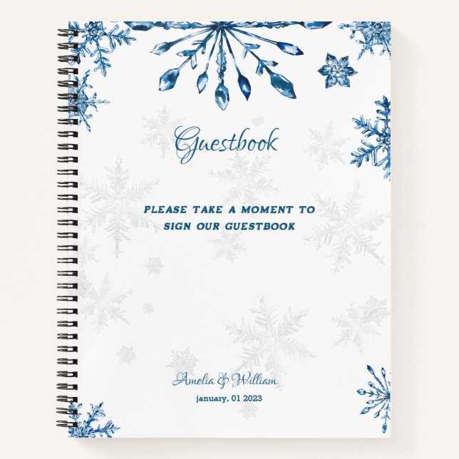 8,5" x 11" Spiral Guestbook Notizbuch (Vorderseite)