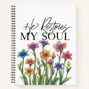 8.5 x 11 Spiral-Notebook - Er stellt mein Soul wie Notizbuch