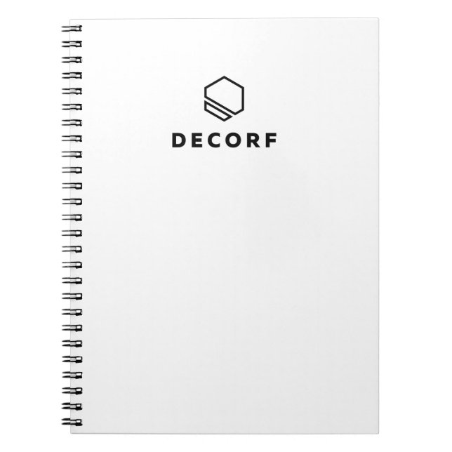 8,5" x 11" SpiralNotebook - Schwarz Notizblock (Vorderseite)