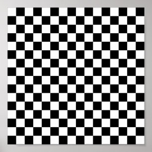 8,5" x 8,5", Plakat des Schachbrett-16x16 (Matt)