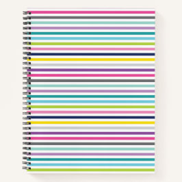 8.5x11 Spiral-Notebook hell und freundlicher Strei Notizbuch