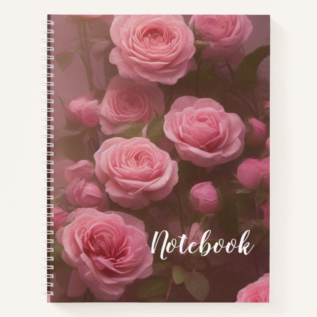 8.5x11 Spiral-Notebook - Rose Notizbuch (Vorderseite)