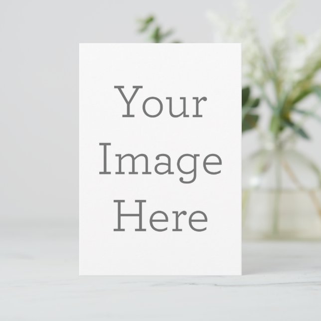 8,89 cm x 12,7 cm Flache Ankündigungskarte (Stehend Vorderseite)