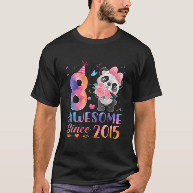 8 8. Panda Großartig Seit 2015 T-Shirt (Vorderseite)