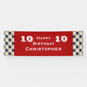 8., 9., 10., 11. Geburtstagsparty Baseball Banner