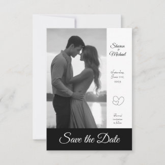 8,9 cm x 12,7 cm Save the Date flache Karte
