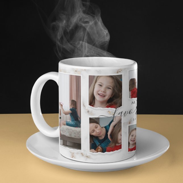 8 Acht Foto Collage Aunty Moderne Elegante Familie Kaffeetasse (Von Creator hochgeladen)