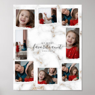 8 Acht Foto Collage Aunty Moderne Elegante Familie Poster