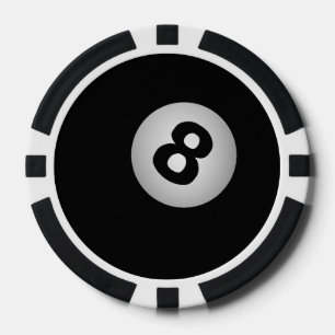 8-BALL-Billard-Poker Pokerchips