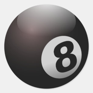 8 Ball-Billard-Pool Runder Aufkleber