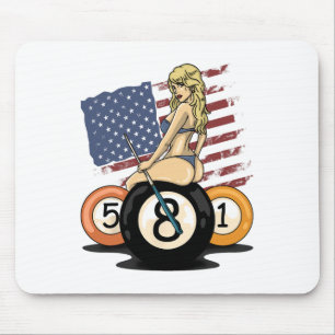 8 Ball Billiard Pool Player Acht Ball Billiard Mousepad