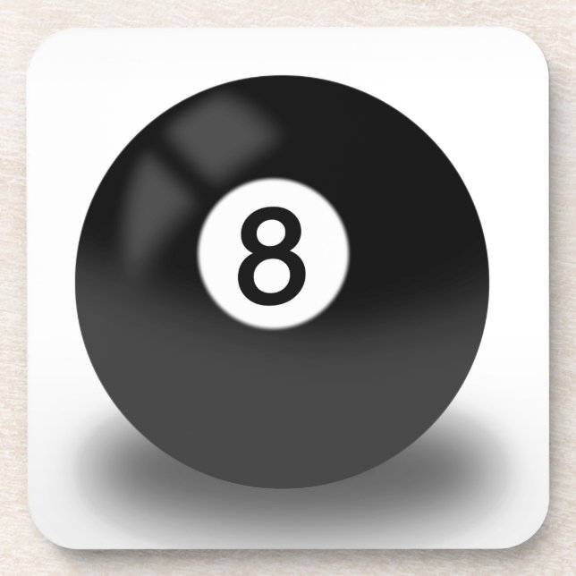 8 Ball - Billiard Untersetzer (Vorderseite)