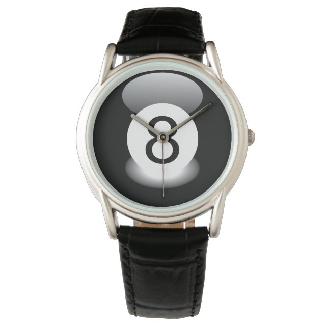 8 Ball Billiard Watch Pool Hall Special Armbanduhr (Vorderseite)